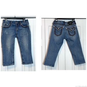 Miss Me Crop Flap Pocket Jeans Size 27